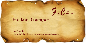Fetter Csongor névjegykártya