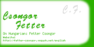 csongor fetter business card